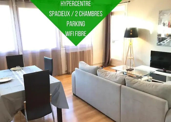 Le Voltaire -2 Chambres- 70m2- Hypercentre-parking-wifi Fibre- Nouvelle Literie タルブ