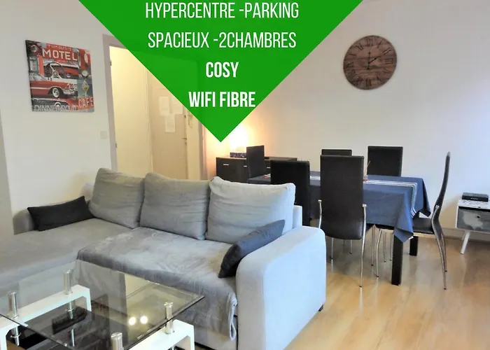 Le Voltaire -2 Chambres- 70m2- Hypercentre-parking-wifi Fibre- Nouvelle Literie Appartement Tarbes